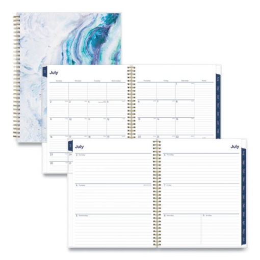 Picture of Gemma Academic Year Weekly/Monthly Planner, Geode Artwork, 11 x 8.5, Blue/Purple Cover, 12-Month (July-June): 2023-2024