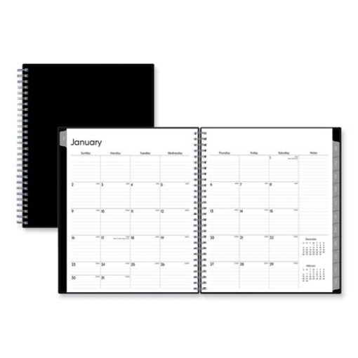 Picture of Enterprise Monthly Planner, 10 x 8, Black Cover, 12-Month (Jan to Dec): 2024