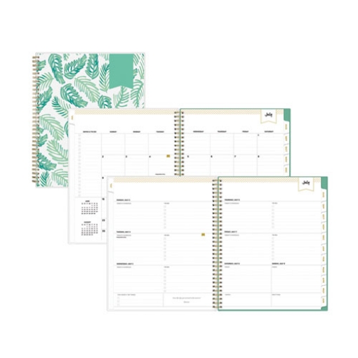 Picture of Day Designer Academic Year Weekly/Monthly Frosted Planner, Palms Artwork, 11 x 8.5, 12-Month (July to June): 2023 to 2024