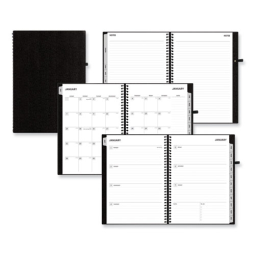 Picture of Aligned Weekly/Monthly Notes Planner, 8 x 5, Black Cover, 12-Month (Jan to Dec): 2024