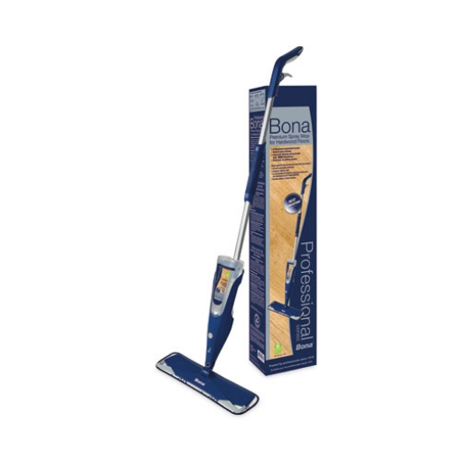 Picture of Hardwood Floor Mop, 15" Wide Microfiber Head, 52" Blue Plastic/steel Handle