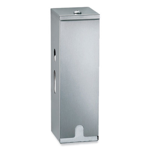 Picture of ClassicSeries Surface-Mounted Three-Roll Toilet Tissue Dispenser, 4.63 x 5 x 14.88, Satin Finish Stainless Steel
