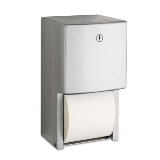 Picture of ConturaSeries Two-Roll Tissue Dispenser, 6.08 x 5.94 x 11, Stainless Steel