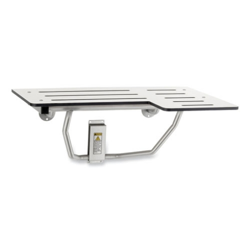 Picture of Reversible Folding Shower Seat, White/Stainless Steel