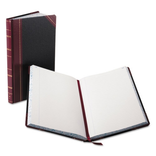 Picture of Record And Account Book, Custom Rule, Black/red/gold Cover, 13.75 X 8.38 Sheets, 300 Sheets/book