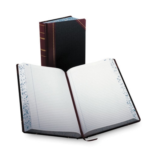 Picture of Account Record Book, Record-Style Rule, Black/red/gold Cover, 13.75 X 8.38 Sheets, 500 Sheets/book