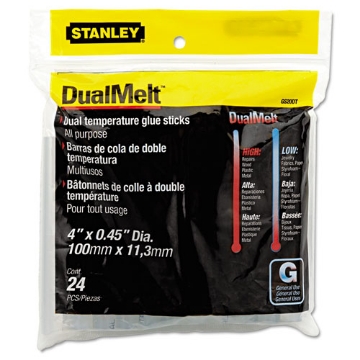Picture of Dual Temperature Glue Sticks, 0.45" X 4", Dries Clear, 24/pack