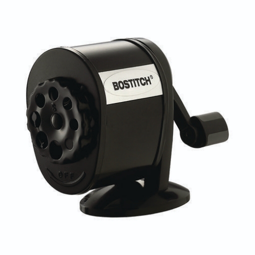 Picture of Metal Manual Pencil Sharpener, Manually-Powered, 5.44" x 2.69" x 4.33", Black