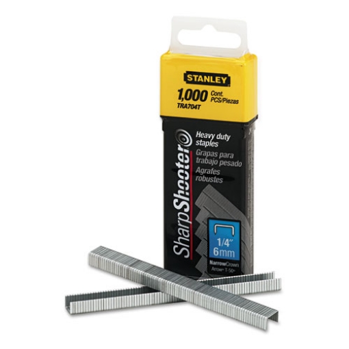 Picture of Sharpshooter Heavy-Duty Tacker Staples, 0.25" Leg, 0.5" Crown, Steel, 1,000/box