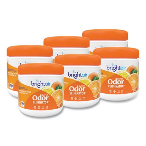 Picture of Super Odor Eliminator, Mandarin Orange And Fresh Lemon, 14 Oz Jar, 6/carton