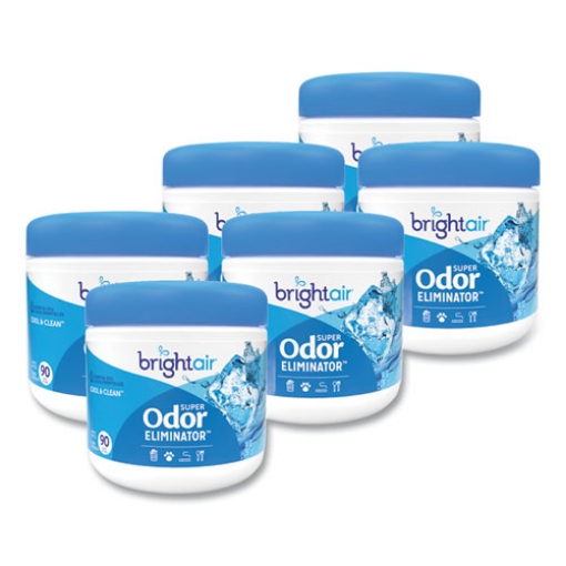 Picture of Super Odor Eliminator, Cool And Clean, Blue, 14 Oz Jar, 6/carton