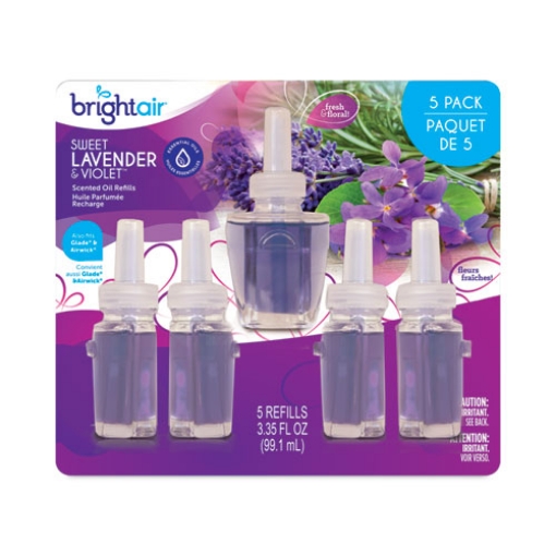 Picture of Electric Scented Oil Air Freshener Refill, Sweet Lavender And Violet, 0.67 Oz Bottle, 5/pack, 6 Pack/carton