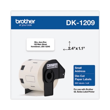 Picture of Die-Cut Address Labels, 1.1" x 2.4", White, 800 Labels/Roll