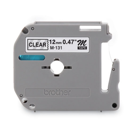 Picture of M Series Tape Cartridge For P-Touch Labelers, 0.47" X 26.2 Ft, Black On Clear