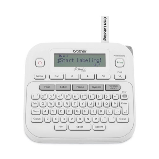 Picture of P-Touch PT-D220 Label Maker, 2 Lines, 3.9 x 9.3 x 10.2