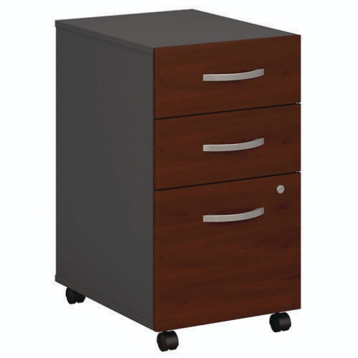 Picture of Series C Mobile Pedestal File, Left/right, 3-Drawers: Box/box/file, Legal/letter/a4/a5, Cherry/gray, 15.75" X 20.25" X 27.88"