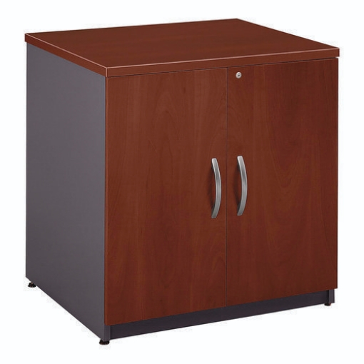 Picture of Series C Collection 30W Storage Cabinet, Graphite Gray/Hansen Cherry