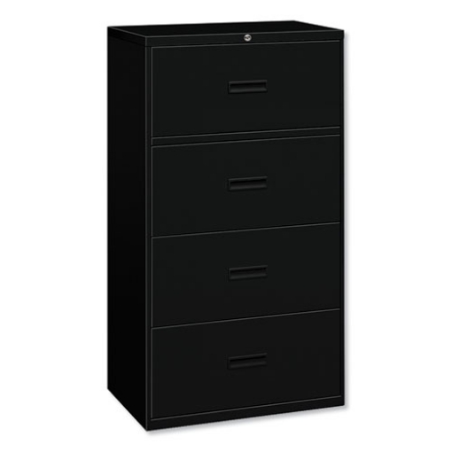 Picture of 400 Series Lateral File, 4 Legal/letter-Size File Drawers, Black, 36" X 18" X 52.5"