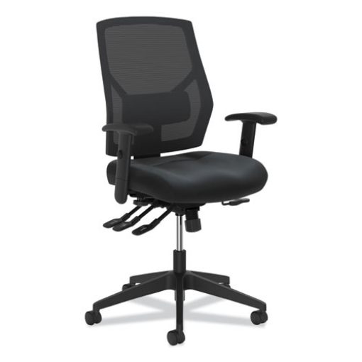 Picture of Crio High-Back Task Chair With Asynchronous Control, Supports Up To 250 Lb, 18" To 22" Seat Height, Black