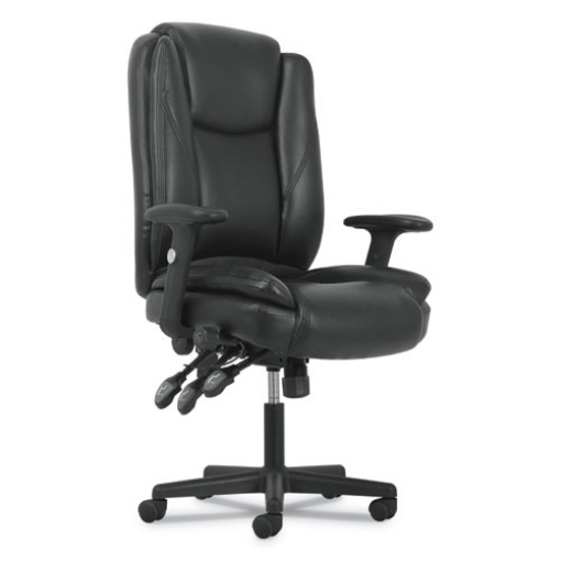 Picture of High-Back Executive Chair, Supports Up To 225 Lb, 17" To 20" Seat Height, Black