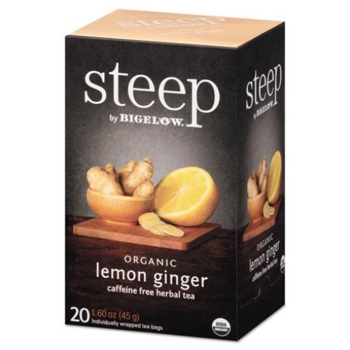 Picture of Steep Tea, Lemon Ginger, 1.6 Oz Tea Bag, 20/box