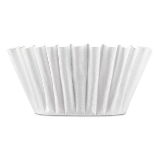 Picture of Coffee Filters, 8 To 12 Cup Size, Flat Bottom, 100/pack