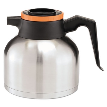 Picture of 1.9 Liter Thermal Carafe, Stainless Steel/Black/Orange (Decaf)