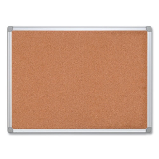 Picture of Earth Cork Board, 24 x 18, Tan Surface, Silver Aluminum Frame