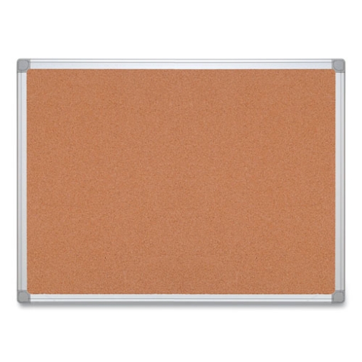 Picture of Earth Cork Board, 36 x 24, Tan Surface, Silver Aluminum Frame