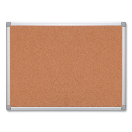 Picture of Earth Cork Board, 72 x 48, Tan Surface, Silver Aluminum Frame