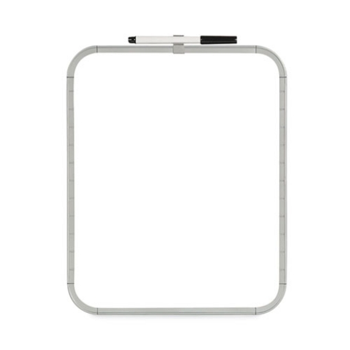 Picture of Magnetic Dry Erase Board, 11 x 14, White Surface, White Plastic Frame