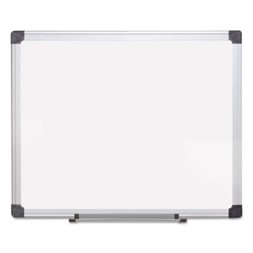 Picture of porcelain value dry erase board, 24 x 36, white surface, silver aluminum frame