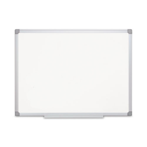 Picture of earth silver easy-clean dry erase board, 48 x 36, white surface, silver aluminum frame