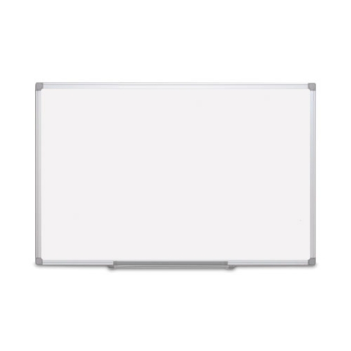 Picture of earth silver easy-clean dry erase board, 72 x 48, white surface, silver aluminum frame