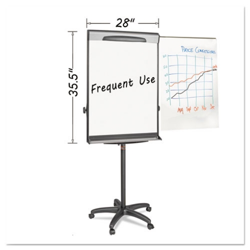 Picture of Tripod Extension Bar Magnetic Dry-Erase Easel, 69" To 78" High, Black/silver