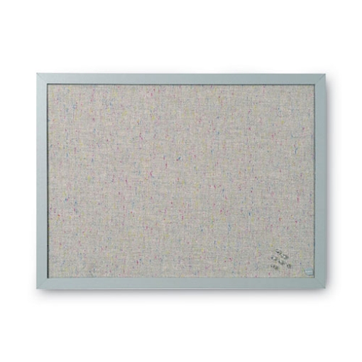 Picture of Designer Fabric Bulletin Board, 24 x 18, Gray Surface, Gray MDF Wood Frame