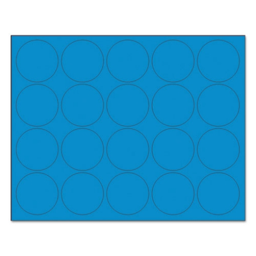 Picture of Interchangeable Magnetic Board Accessories, Circles, 0.75" Diameter, Blue, 20/Pack