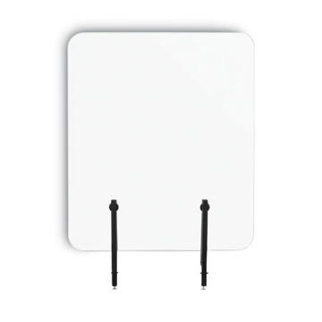 Picture of Protector Series Frameless Glass Desktop Divider, 47.2 X 0.16 X 35.4, Clear/aluminum
