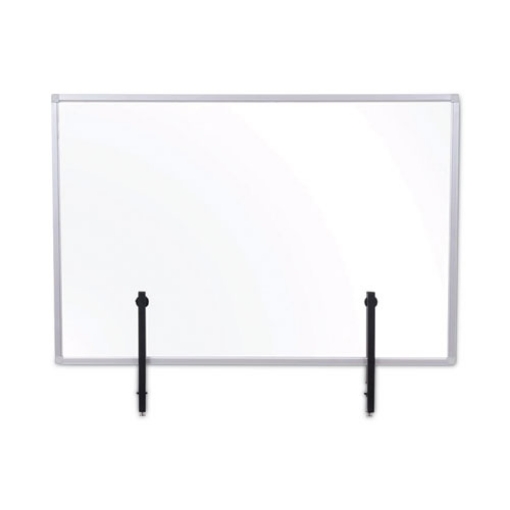 Picture of Protector Series Glass Aluminum Desktop Divider, 47.2 X 0.16 X 35.4, Clear