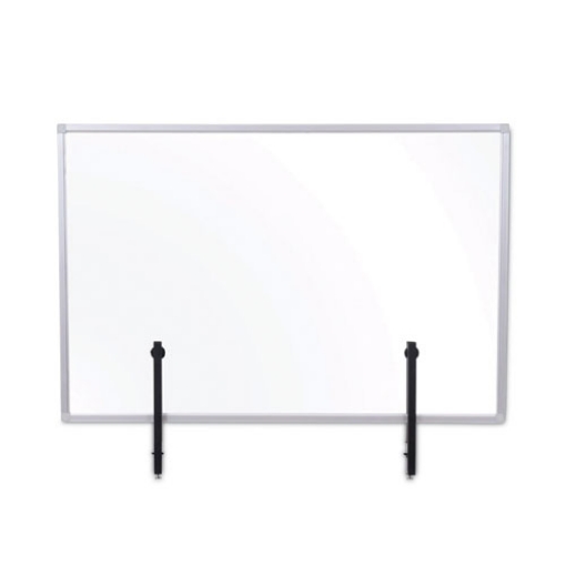 Picture of Protector Series Glass Aluminum Desktop Divider, 40.9 X 0.16 X 27.6, Clear