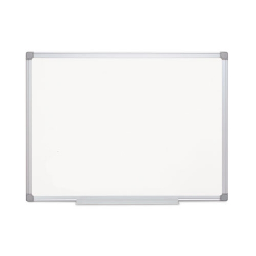 Picture of earth silver easy-clean dry erase board, reversible, 36 x 24, white surface, silver aluminum frame