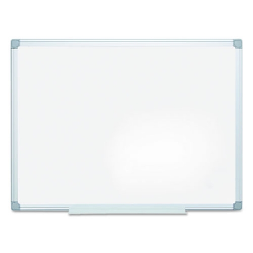 Picture of earth silver easy-clean dry erase board, reversible, 48 x 36, white surface, silver aluminum frame