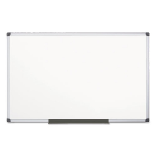 Picture of value melamine dry erase board, 48 x 96, white surface, silver aluminum frame