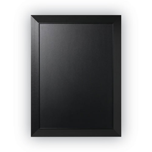 Picture of kamashi chalk board, 36 x 24, black surface, black wood frame