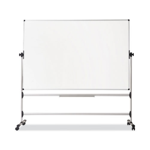 Picture of Earth Silver Easy Clean Mobile Revolver Dry Erase Boards, 36 x 48, White Surface, Silver Steel Frame