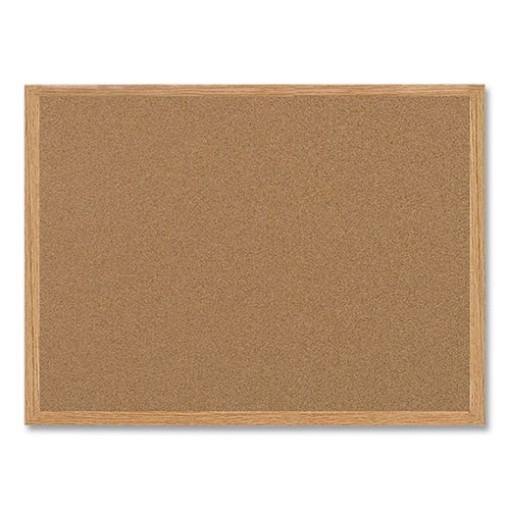 Picture of Earth Cork Board, 36 x 24, Tan Surface, Oak Wood Frame