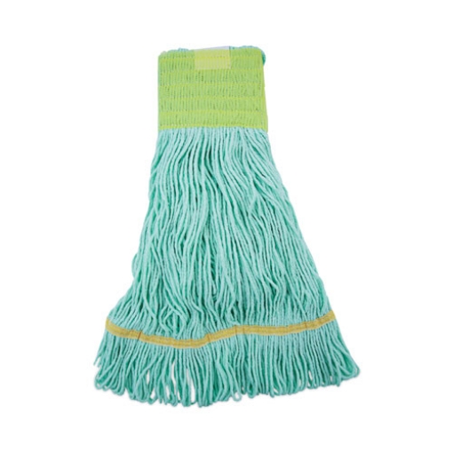 Picture of Ecomop Looped-End Mop Head, Recycled Fibers, Medium Size, Green