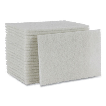 Picture of Light Duty Scour Pad, White, 6 X 9, White, 20/carton