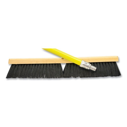 Picture of Tampico Push Broom Kit, 18 x 64, Metal Handle, Yellow/Black