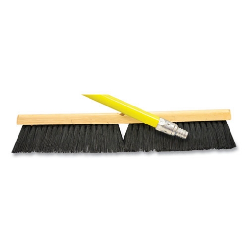 Picture of Tampico Push Broom Kit, 24" x 64" Metal Handle, Black/Yellow